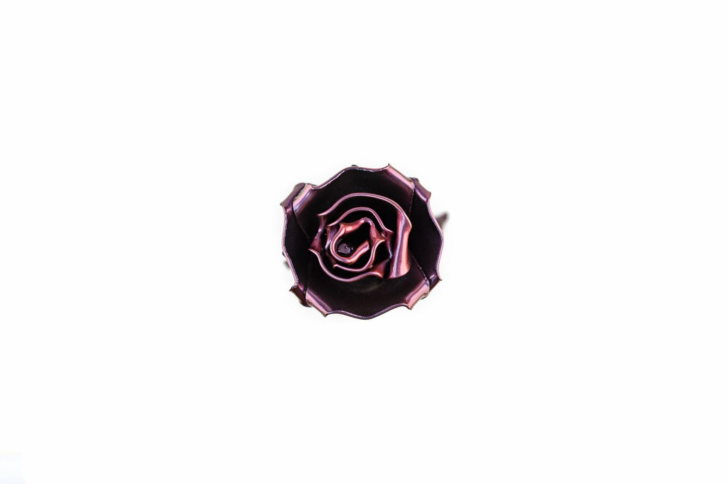 Forging Art Bcn® Rosa Eterna de Hierro Forjada a Mano - Regalo Día de la Madre, Sant Jordi, San Valentín, Bodas de hierro (6 aniversario) (Cian)