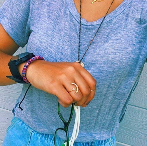 Made by Nami Pulsera Boho Surfer para Mujer y Hombre - Accesorios para Fiestas y de Playa - Hechos a Mano - 100% Resistente al Agua y Ajustable (Amarillo)