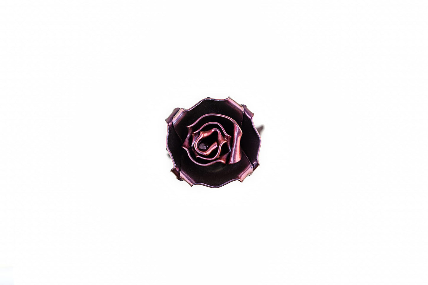 Forging Art Bcn® Rosa Eterna de Hierro Forjada a Mano - Regalo Día de la Madre, Sant Jordi, San Valentín, Bodas de hierro (6 aniversario) (Cian)