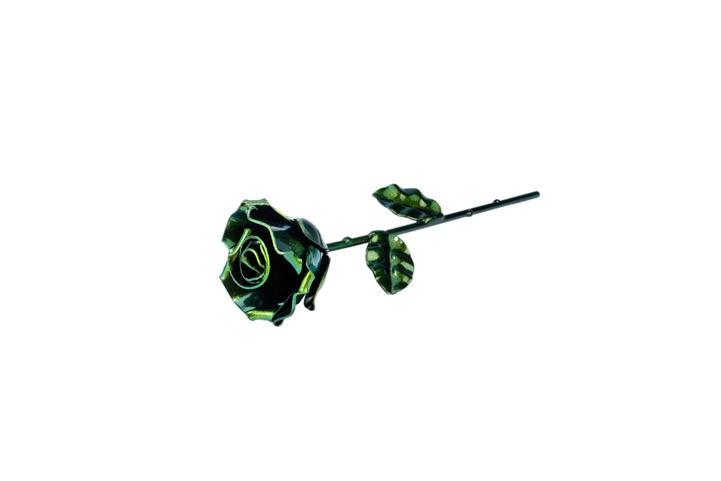 Forging Art Bcn® Rosa Eterna de Hierro Forjada a Mano - Regalo Día de la Madre, Sant Jordi, San Valentín, Bodas de hierro (6 aniversario) (Cian)