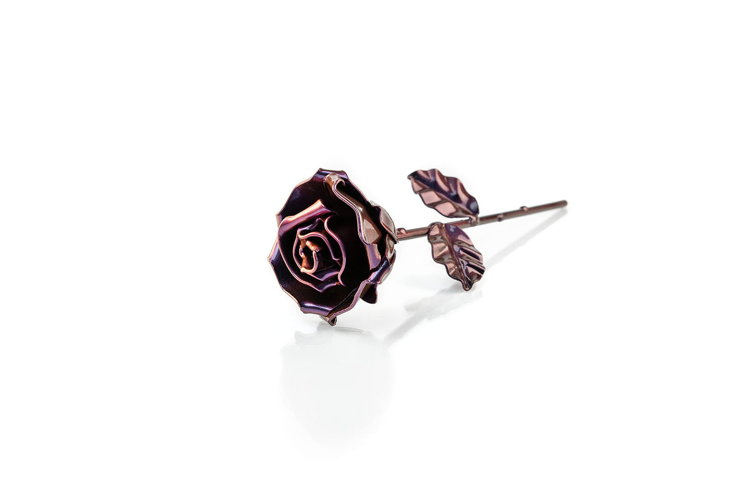 Forging Art Bcn® Rosa Eterna de Hierro Forjada a Mano - Regalo Día de la Madre, Sant Jordi, San Valentín, Bodas de hierro (6 aniversario) (Cian)