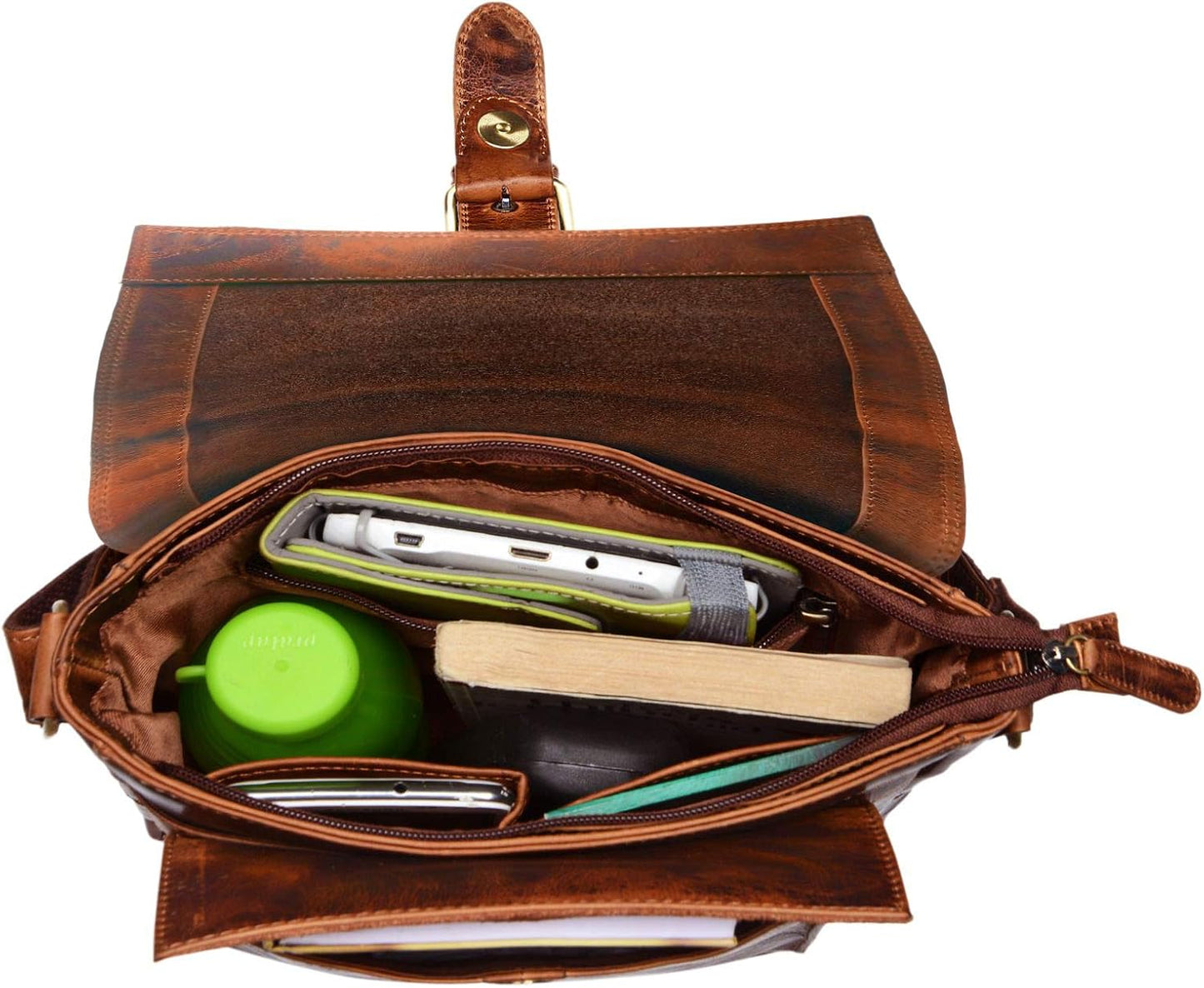 STILORD 'Nevio' Bolso de Hombre de Cuero | Pequeño Messenger Bag Elegante de Estilo Vintage | Bandolera para Tablet de 10.1 Pulgadas iPad en Piel Genuino