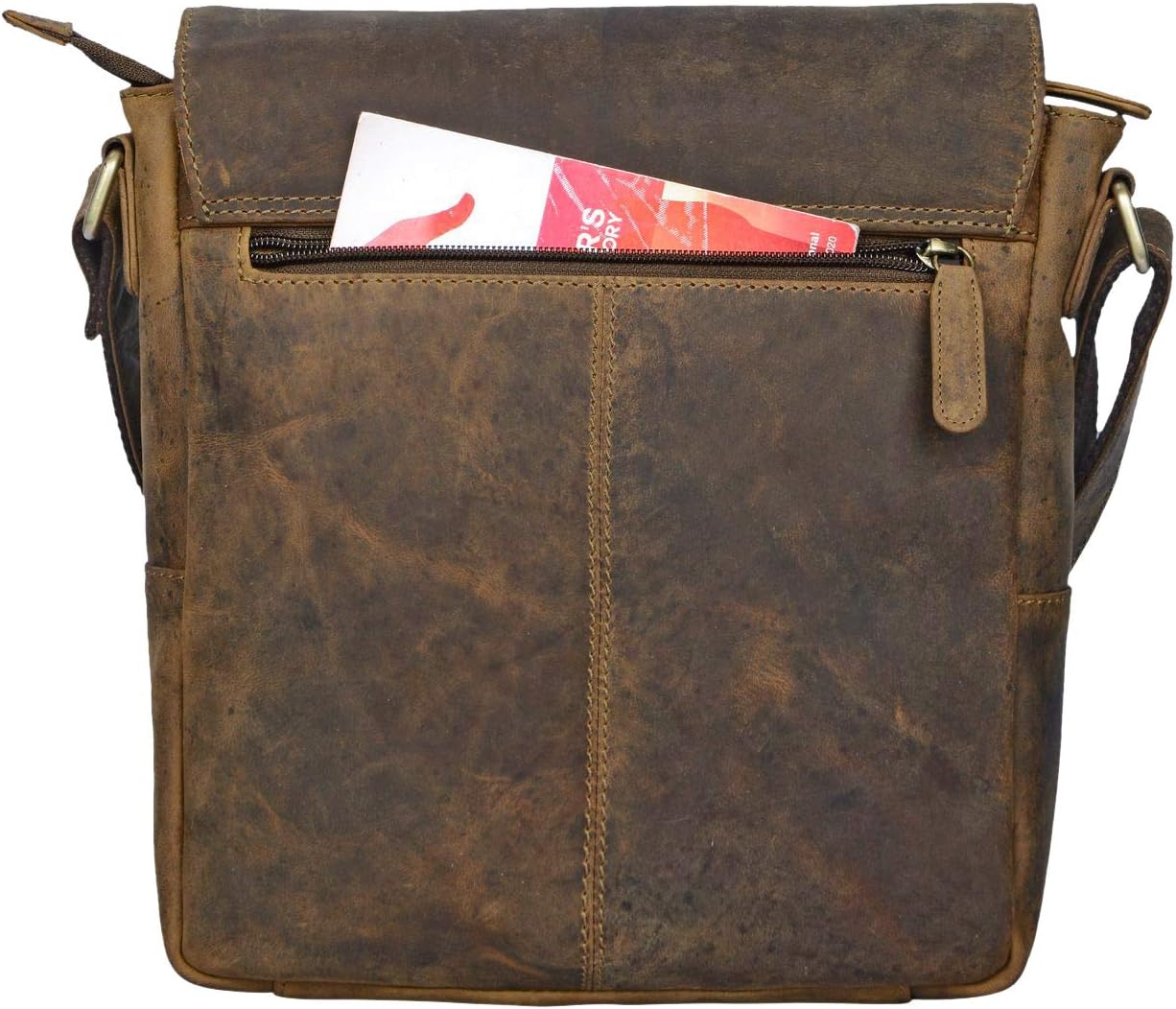 STILORD 'Nevio' Bolso de Hombre de Cuero | Pequeño Messenger Bag Elegante de Estilo Vintage | Bandolera para Tablet de 10.1 Pulgadas iPad en Piel Genuino