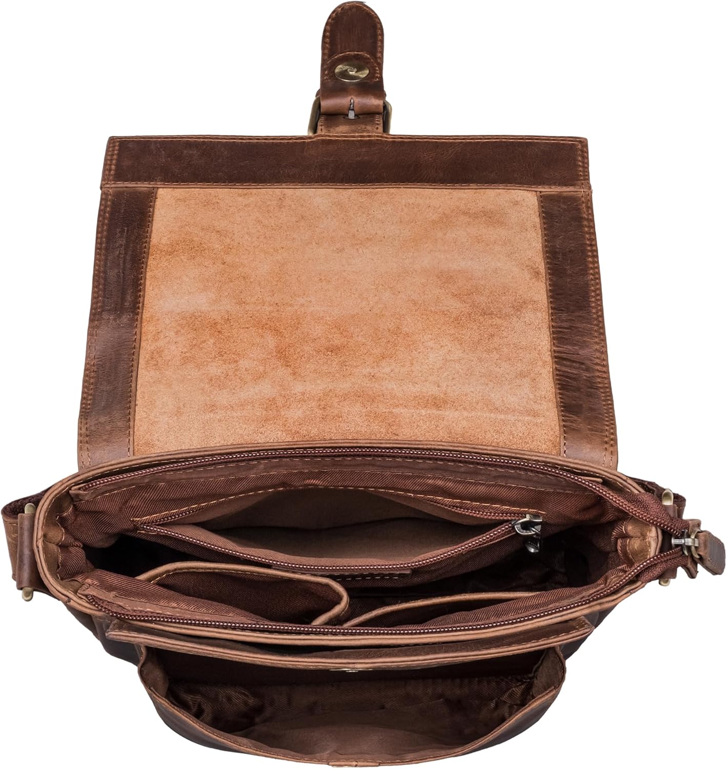 STILORD 'Nevio' Bolso de Hombre de Cuero | Pequeño Messenger Bag Elegante de Estilo Vintage | Bandolera para Tablet de 10.1 Pulgadas iPad en Piel Genuino