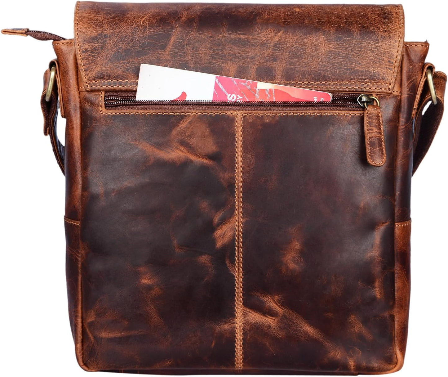 STILORD 'Nevio' Bolso de Hombre de Cuero | Pequeño Messenger Bag Elegante de Estilo Vintage | Bandolera para Tablet de 10.1 Pulgadas iPad en Piel Genuino