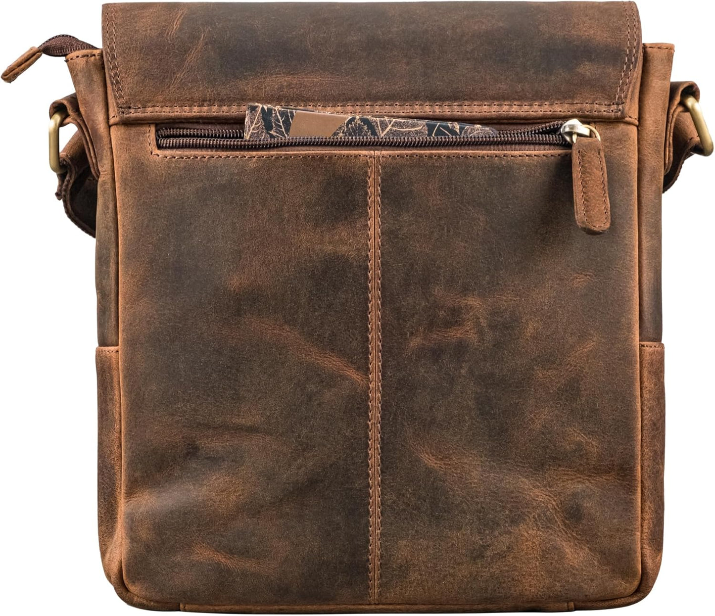 STILORD 'Nevio' Bolso de Hombre de Cuero | Pequeño Messenger Bag Elegante de Estilo Vintage | Bandolera para Tablet de 10.1 Pulgadas iPad en Piel Genuino
