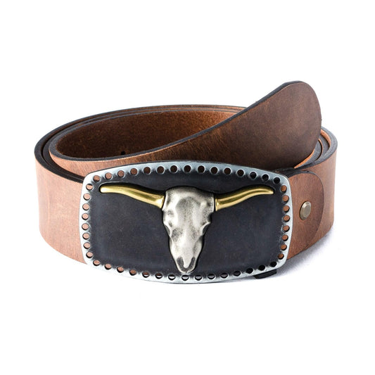Crazy Horse Craft, Cinturón de cuero curtido vegetal marrón para hombres y mujeres, hebilla única sólida, correa larga ancha duradera, accesorios vintage, talla XS