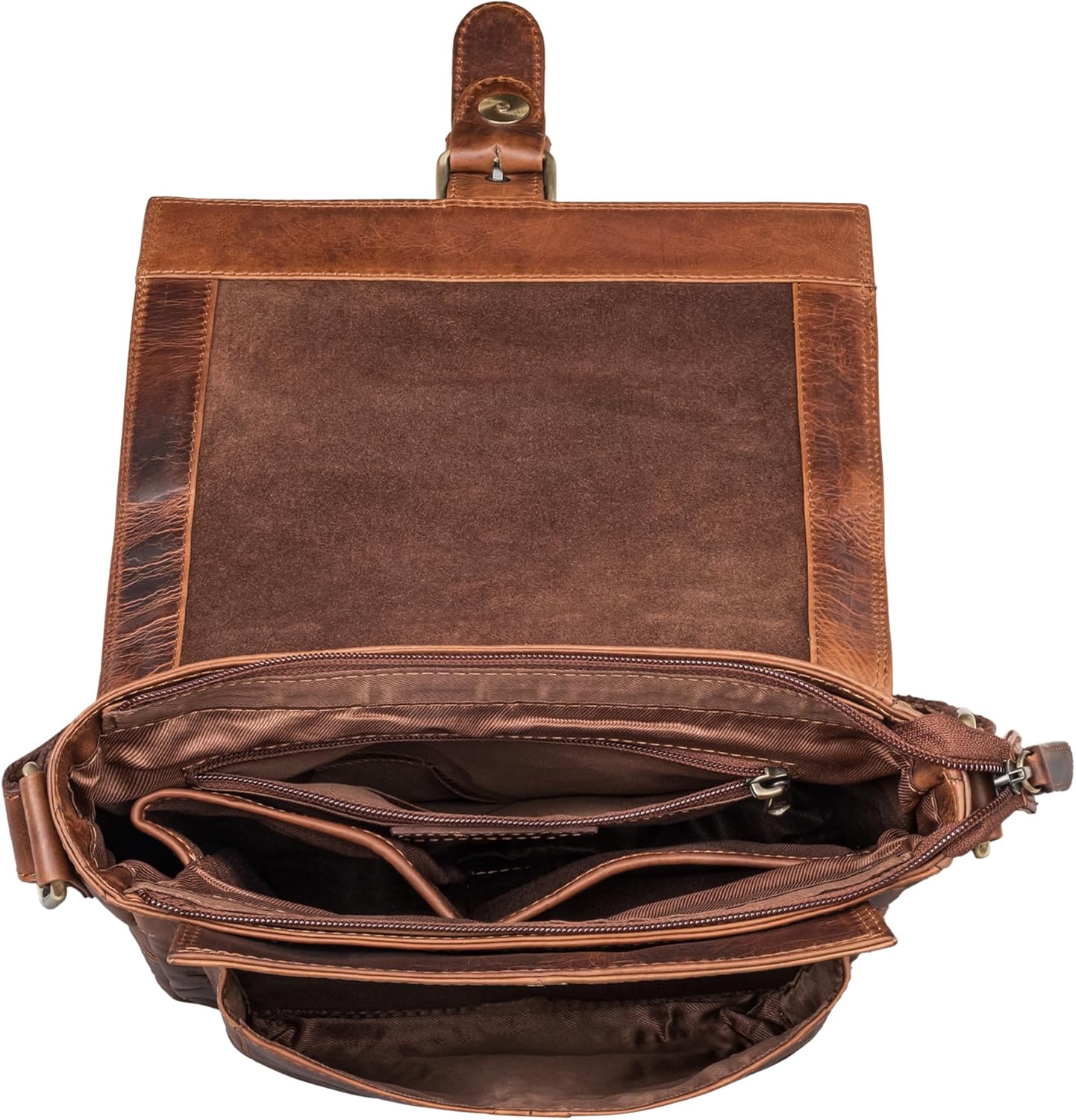 STILORD 'Nevio' Bolso de Hombre de Cuero | Pequeño Messenger Bag Elegante de Estilo Vintage | Bandolera para Tablet de 10.1 Pulgadas iPad en Piel Genuino