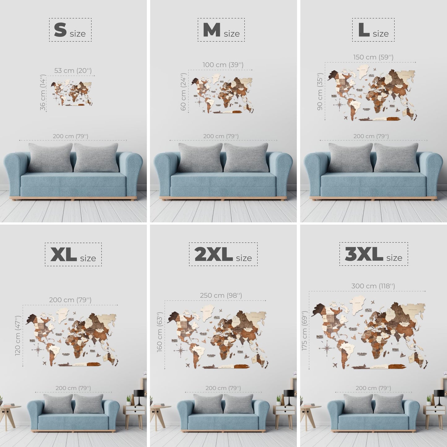Enjoy The Wood Mapa Mundi Madera 3D Idea de Regalos para Viajeros Art Decoracion de Pared Mapamundi Panel 3D para Decoracion Casa y Oficina Pared Decorativa Mapa Regalo Casa Nueva (Oak, S)l